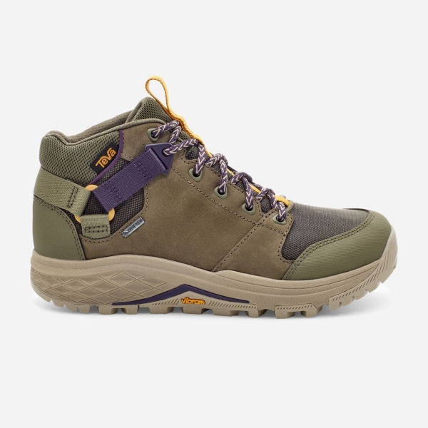 Hungary Teva Grandview Gore-Tex - Női Túracipő Olivazöld - 389-XEICD